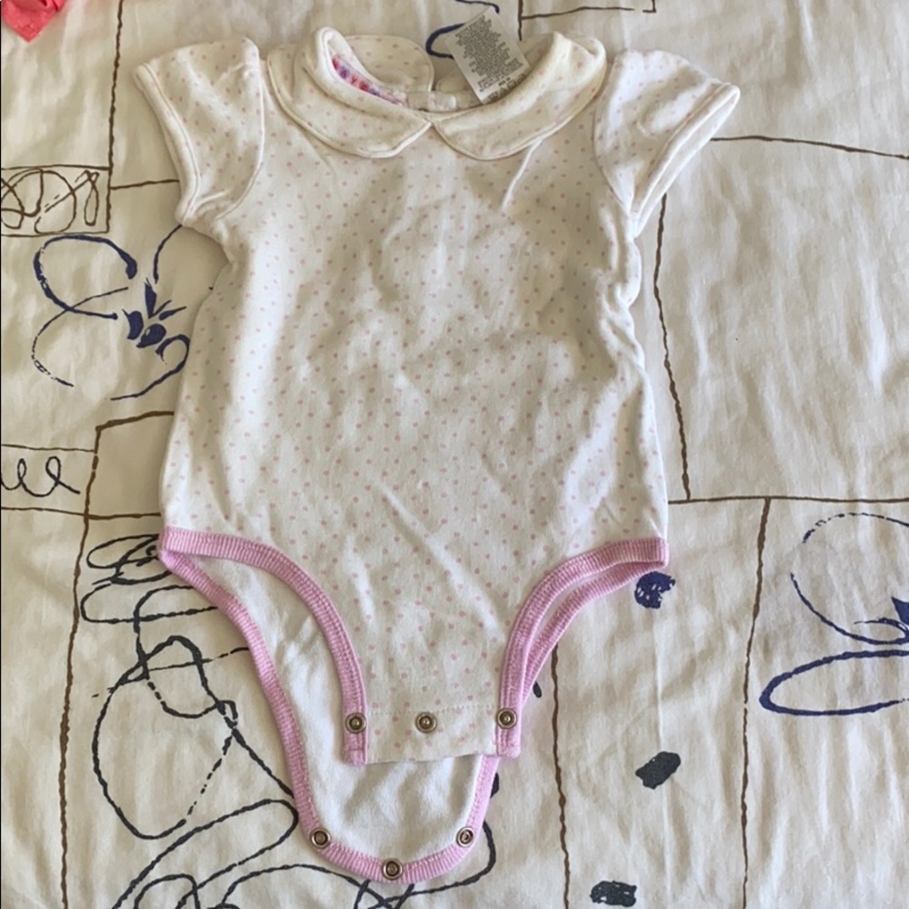 12 Months dotted onesie